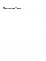 Microeconomic Theory
 0195073401, 9780195073409