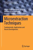 Microextraction Techniques: Fundamentals, Applications and Recent Developments (Integrated Analytical Systems) [1st ed. 2024]
 3031505263, 9783031505263