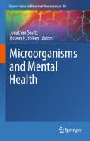 Microorganisms and Mental Health
 3031243323, 9783031243325