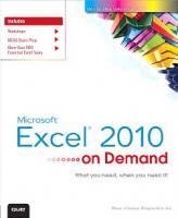 Microsoft Excel 2010 on demand Includes index
 9780789742773, 0789742772