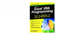 Microsoft Excel VBA Programming For Dummies