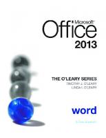 Microsoft Office Word 2013: A Case Approach [Paperback ed.]
 0077400216, 9780077400217