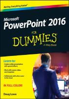 Microsoft PowerPoint 2016 For Dummies