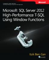 Microsoft SQL Server 2012 high-performance T-SQL using window functions
 9780735658363, 0735658366
