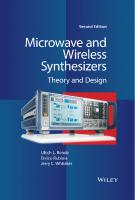 Microwave and Wireless Synthesizer [2nd ed.]
 9781119666004