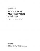 Mindfulness and Meditation at University: 10 Years of the Munich Model
 9783839456965