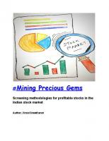 Mining Precious Gems-Screening methodologies for profitable stocks in the Indian stock market