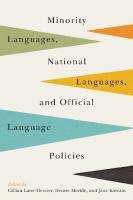 Minority Languages, National Languages, and Official Language Policies
 9780773555877