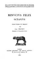 Minutius Felix, Octavius [1st ed.]