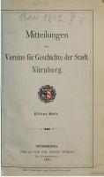 Mitteilungen des Vereins für Geschichte der Stadt Nürnberg [11]