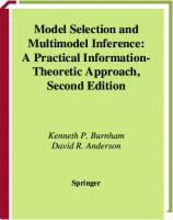 Model Selection and Multimodel Inference: A Practical Information-theoretic Approach [2 ed.]
 9780387953649, 0387953647