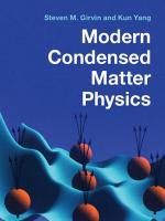 Modern Condensed Matter Physics
 110713739X, 9781107137394