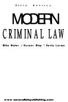 Modern Criminal Law
 9781859418079, 1859418074