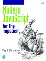 Modern JavaScript for the Impatient [1 ed.]
 0136502148, 9780136502142