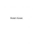 Modern Korean: An Intermediate Reader
 9780824842598