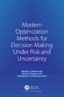 Modern Optimization Methods for Decision Making Under Risk and Uncertainty
 1032196416, 9781032196411