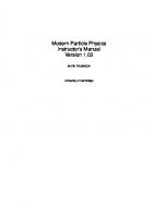 Modern Particle Physics Instructor Solutions Manual
 978-1-107-03426-6