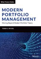 Modern Portfolio Management: Moving Beyond Modern Portfolio Theory [1 ed.]
 1119818508, 9781119818502