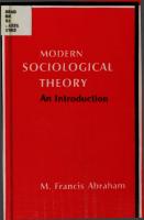 Modern Sociological Theory: An Introduction
 9780195613841, 0195613848