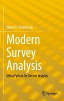 Modern Survey Analysis. Using Python for Deeper Insights
 9783030762667, 9783030762674