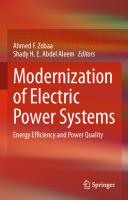 Modernization of Electric Power Systems: Energy Efficiency and Power Quality [1st ed. 2023]
 9783031189951, 9783031189968, 3031189957