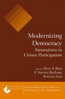 Modernizing Democracy: Innovations in Citizen Participation : Innovations in Citizen Participation
 9781317464518, 9780765617620
