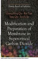 Modification and Preparation of Membrane in Supercritical Carbon Dioxide [1 ed.]
 9781614703167, 9781608769056