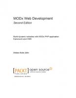 MODx Web Development - Second Edition [2nd Edition]
 1849513481, 9781849513487