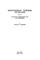 Mohammedan Theories of Finance With an Introduction to Mohammedan Law and a Bibliography
 9780231886697
