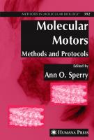Molecular Motors: Methods and Protocols (Methods in Molecular Biology, 392)
 1588296652, 9781588296658