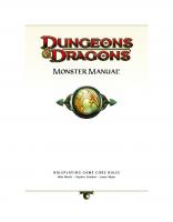 Monster Manual: A 4th Edition Core Rulebook (D&d Core Rulebook) (Dungeons & Dragons) [4 ed.]
 0786948523, 9780786948529