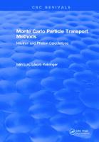 Monte Carlo Particle Transport Methods
 9781315895734