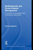 Multinationals and Cross-Cultural Management : The Transfer of Knowledge Within Multinational Corporations [1 ed.]
 9780203846759, 9780415449311