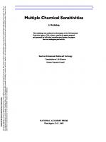 Multiple Chemical Sensitivities : Addendum to Biologic Markers in Immunotoxicology [1 ed.]
 9780309597968, 9780309047364