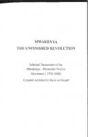 Mwakenya: The Unfinished Revolution. Selected Documents of the Mwakenya - December Twelve Movement (1974-2002) [American ed.]
 1497352029, 9781497352025