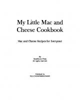 My Little Mac and Cheese Cookbook: Mac and Cheese Recipes for Everyone!