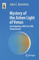 Mystery of the Ashen Light of Venus: Investigating a 400-Year-Old Phenomenon (Astronomers' Universe)
 3030727149, 9783030727147