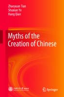 Myths of the Creation of Chinese [1st ed.]
 9789811559273, 9789811559280