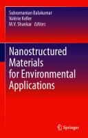 Nanostructured Materials for Environmental Applications [1 ed.]
 3030720756, 9783030720759