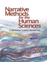 Narrative Methods for the Human Science
 9780761929987