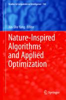 Nature-Inspired Algorithms and Applied Optimization
 9783319676685, 9783319676692, 3319676687