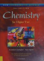 New Coordinated Science Chemistry Students Book For Higher Tier 3rd Edition
 0199148171, 9780199148172