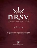 New Revised Standard Version Updated Edition with Deuterocanonical and Apocryphal Books of the Old Testament
 9781733075947