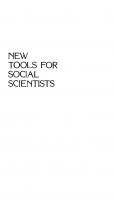 New Tools for Social Scientists: Advances and Applications in Research Methods
 0803926251, 0803922566