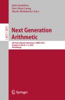 Next Generation Arithmetic: 4th International Conference, CoNGA 2023, Singapore, March 1-2, 2023, Proceedings
 3031321790, 9783031321795