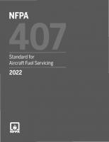 NFPA 407 (Standard for Aircraft Fuel Servicing) [2022 ed.]
 9781455927982