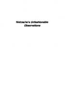 Nietzsche's Unfashionable Observations: A Critial Introduction and Guide
 1474428290, 9781474428293