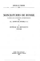Nonciatures de Russie (rist. anast.). Intérim de Benvenuti (1799-1803) [Vol. 5]
 8821004368, 9788821004360