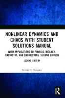 Nonlinear dynamics and chaos : with applications to physics, biology, chemistry, and engineering [Second edition]
 9780813349107, 0813349109