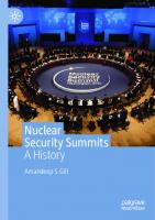 Nuclear Security Summits: A History
 3030280373,  9783030280376,  9783030280383